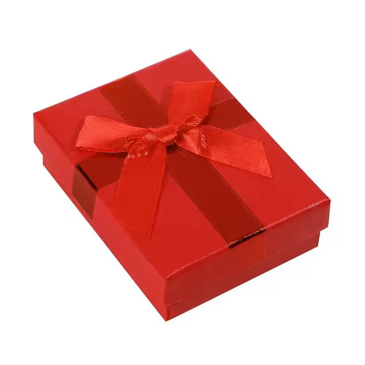 Empty Rigid Paperboard Gift Box for Jewelry Storage for Bow Ribbon and Socks Organization