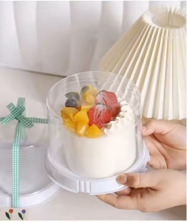 Mini Plastic Cupcake Containers for Bakery Individual Disposable Single Packing Holders for Birthday