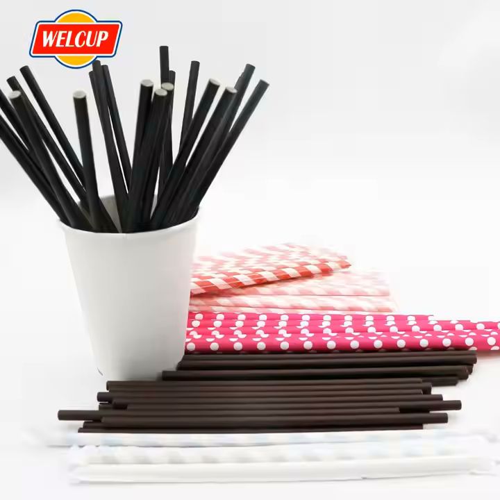 Wholesale Colorful Biodegradable Paper Straw Disposable Cold /Hot Drinking Paper Straw Food Grade