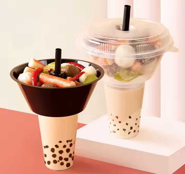Custom Disposable 500ml 700ml Plastic Cups New Function Food Grade PP Customized Printing for Hot Po