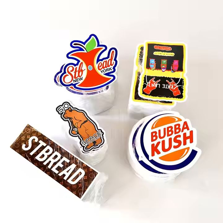 Crack Easy Peel UV Resist Printing Durable Waterproof White Vinyl PVC Self-Adhesive Die Cut Logo Sti