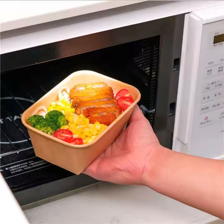 Custom Eco-Friendly Disposable Biodegradable Paper Salad Bowl Container Antifog PET Lid for Takeaway