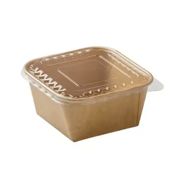 Wholesale Disposable Microwaveable Light Food Grade Natural Pulp Sushi Meal Packing Box Paper Salad 