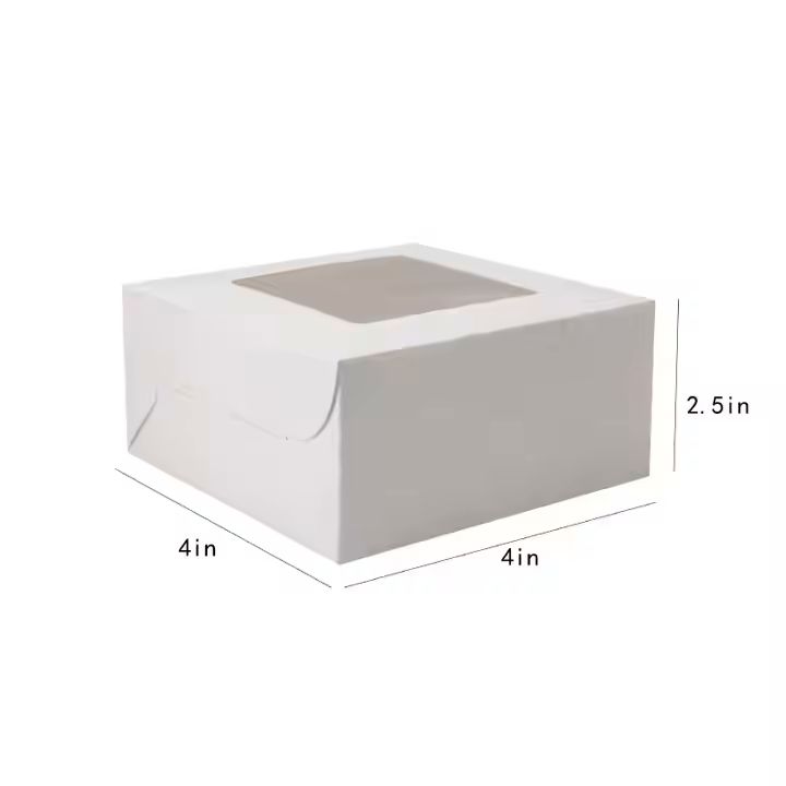 Manufacturer-Exported White Kraft Paper Pastry Box Window In-Stock for Amazon Cross-Border Packaging