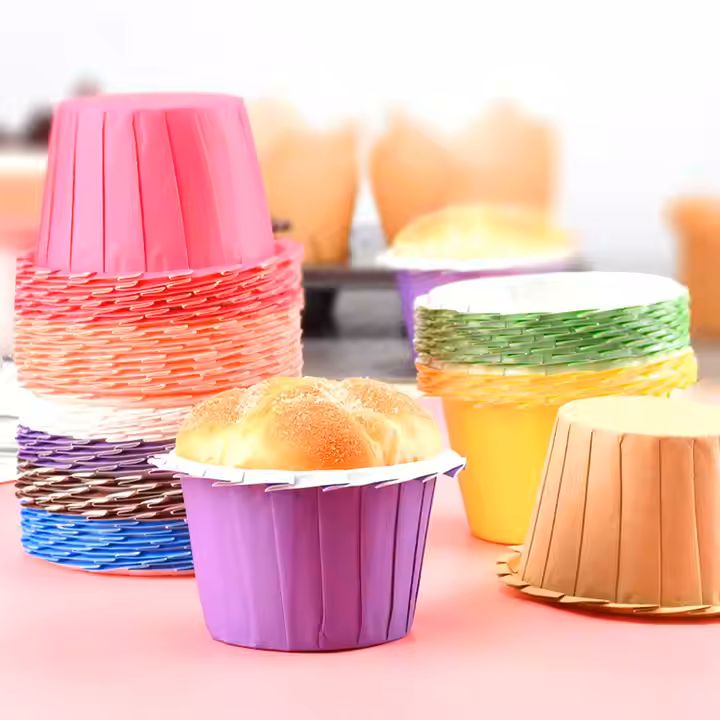 Wholesale Cup Cake Cases Paper Cupcake Liners Muffin Metal Aluminum Foil Cupcake Wrappers Greaseproo