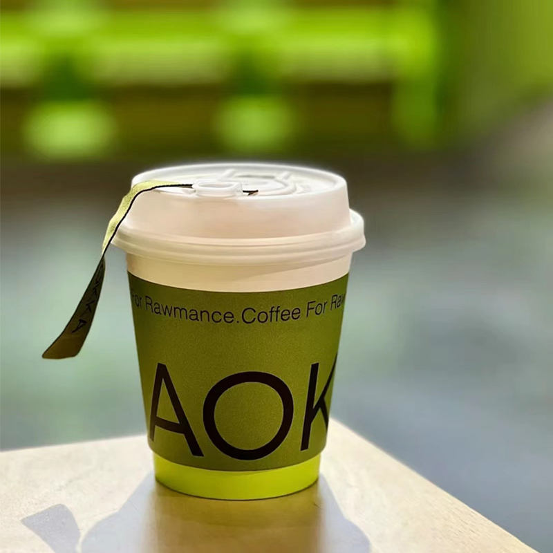 Customized 4oz-22oz Paper Cups Logo Printing Disposable Biodegradable Double Wall Paper Coffee Cup N